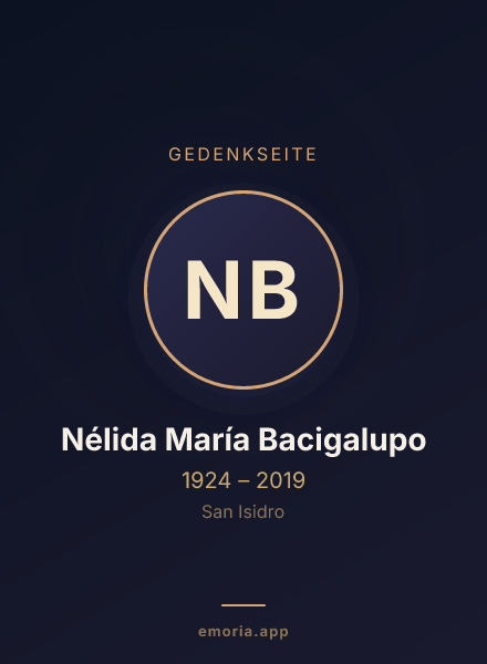 Gedenkportrait von Nélida María Bacigalupo