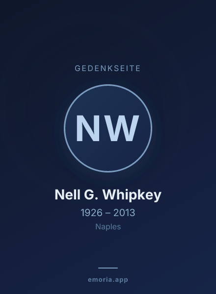 Gedenkportrait von Nell G. Whipkey