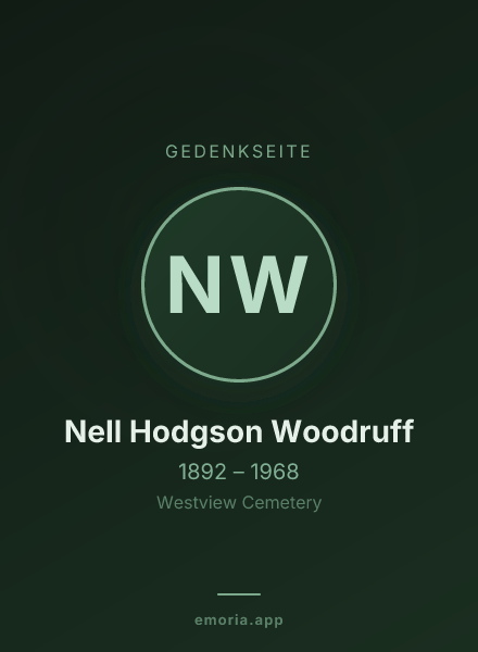 Gedenkportrait von Nell Hodgson Woodruff