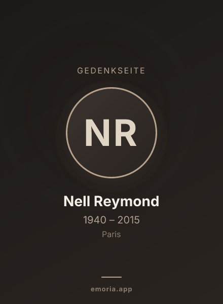 Gedenkportrait von Nell Reymond