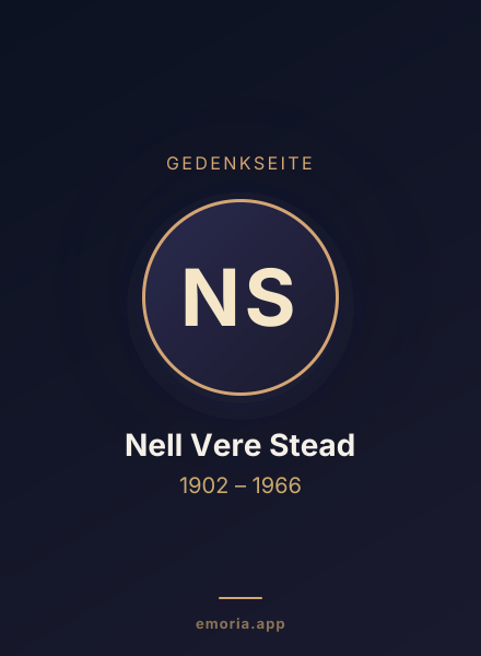 Gedenkportrait von Nell Vere Stead