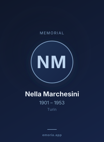 Memorial portrait of Nella Marchesini