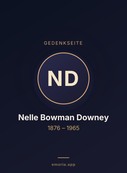 Gedenkportrait von Nelle Bowman Downey