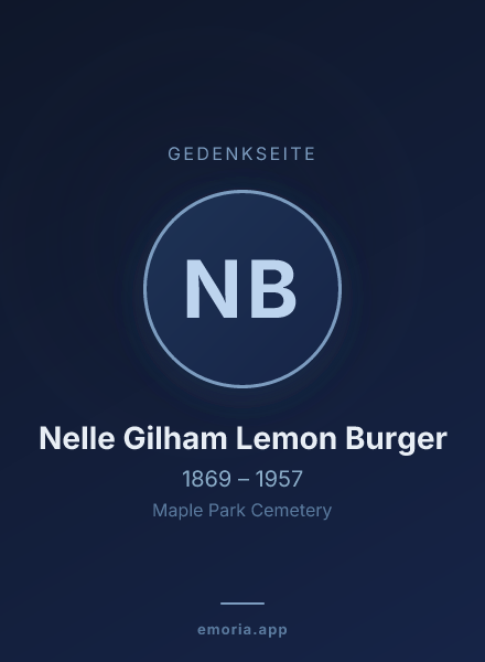 Gedenkportrait von Nelle Gilham Lemon Burger