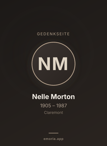 Gedenkportrait von Nelle Morton