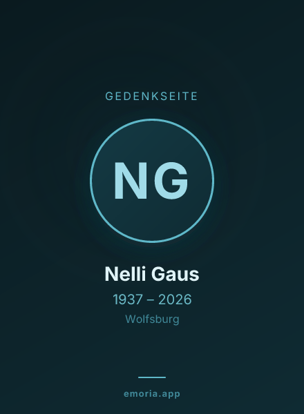 Gedenkportrait von Nelli Gaus