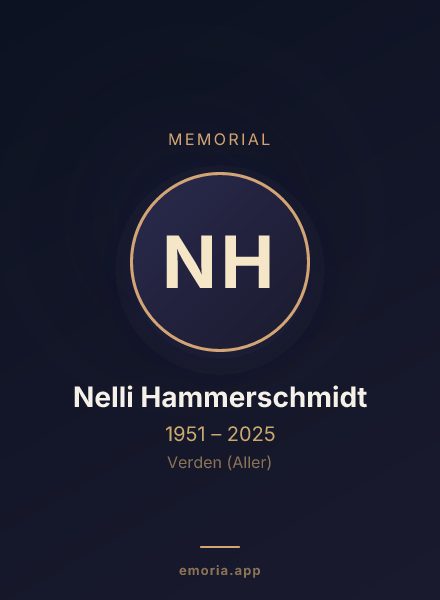 Memorial portrait of Nelli Hammerschmidt