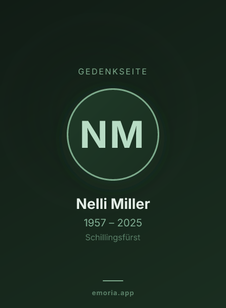 Gedenkportrait von Nelli Miller