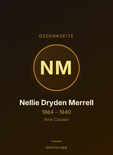 Gedenkportrait von Nellie Dryden Merrell