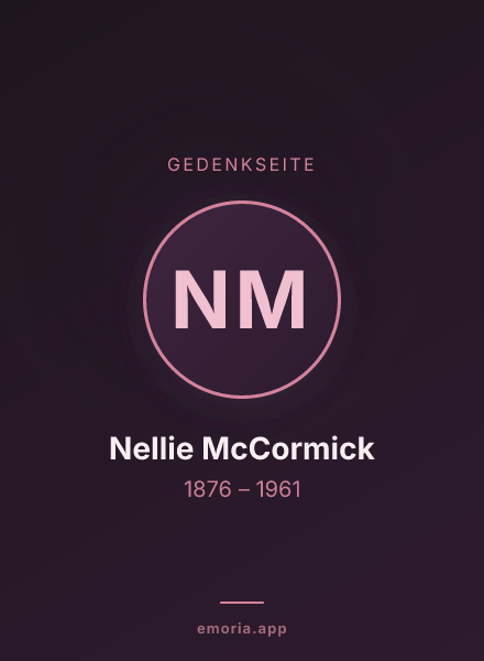 Gedenkportrait von Nellie McCormick