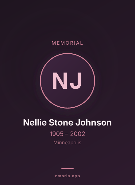 Memorial portrait of Nellie Stone Johnson