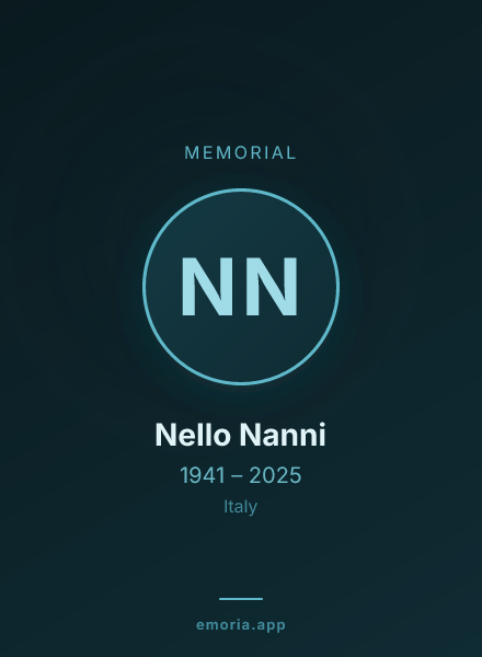 Memorial portrait of Nello Nanni