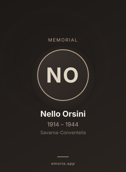 Memorial portrait of Nello Orsini