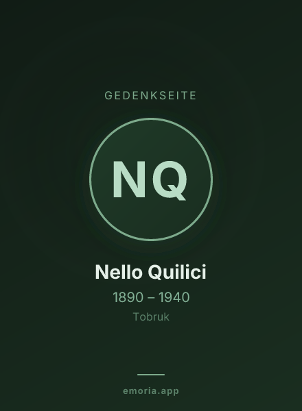 Gedenkportrait von Nello Quilici
