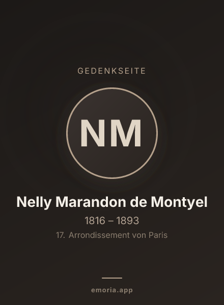 Gedenkportrait von Nelly Marandon de Montyel
