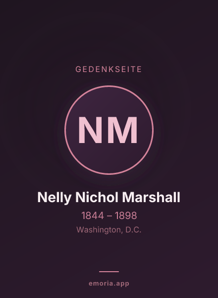 Gedenkportrait von Nelly Nichol Marshall