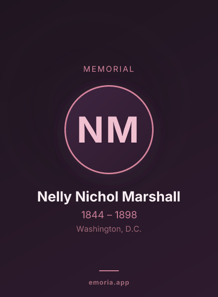 Memorial portrait of Nelly Nichol Marshall