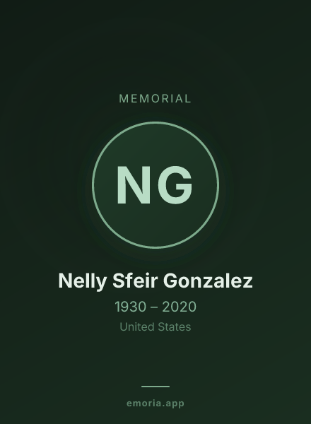 Memorial portrait of Nelly Sfeir Gonzalez