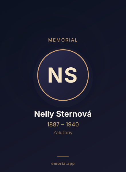 Memorial portrait of Nelly Sternová