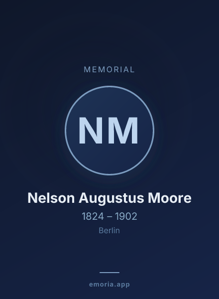 Memorial portrait of Nelson Augustus Moore