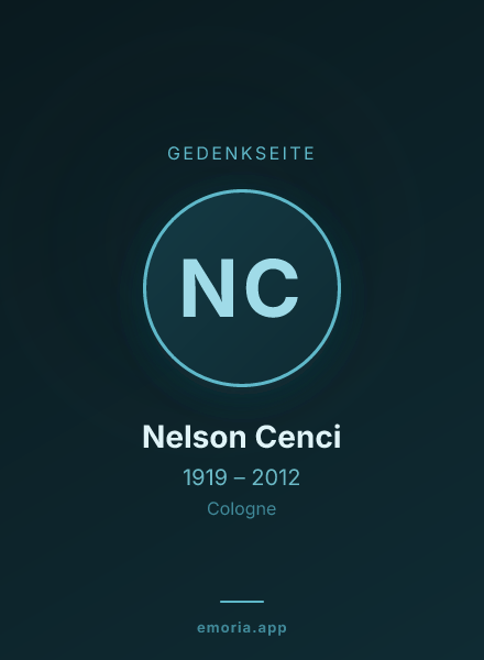 Gedenkportrait von Nelson Cenci