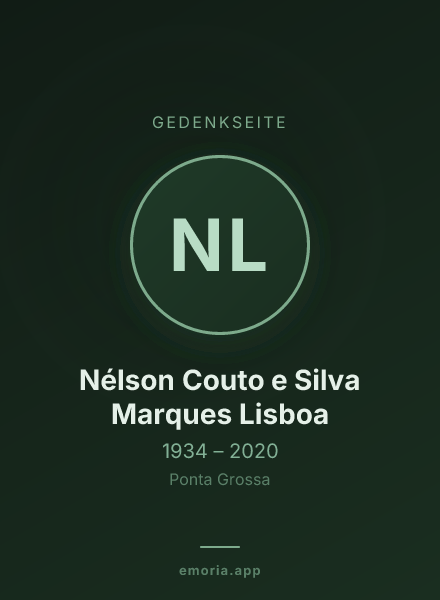 Gedenkportrait von Nélson Couto e Silva Marques Lisboa