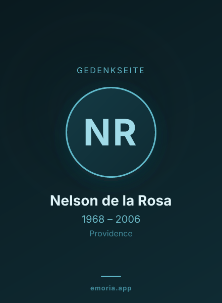 Gedenkportrait von Nelson de la Rosa