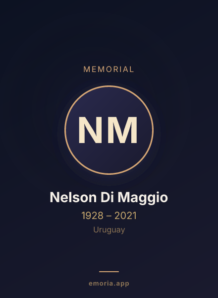 Memorial portrait of Nelson Di Maggio