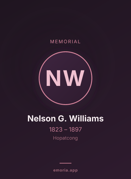 Memorial portrait of Nelson G. Williams