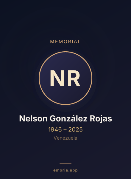 Memorial portrait of Nelson González Rojas