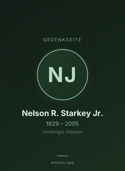 Gedenkportrait von Nelson R. Starkey Jr.