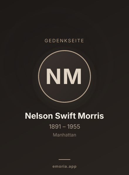 Gedenkportrait von Nelson Swift Morris