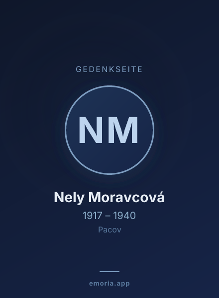 Gedenkportrait von Nely Moravcová
