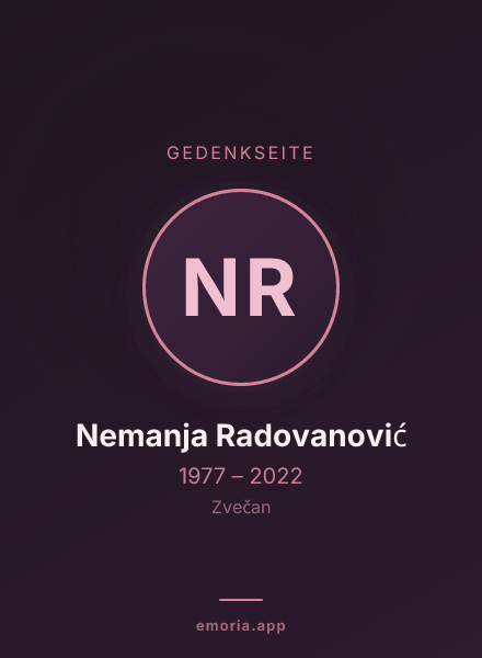 Gedenkportrait von Nemanja Radovanović