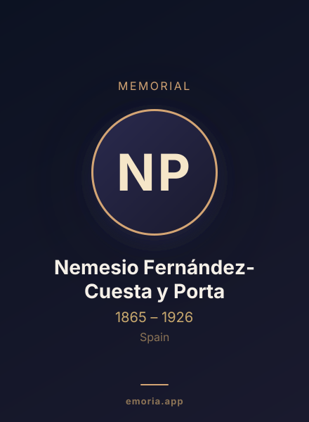 Memorial portrait of Nemesio Fernández-Cuesta y Porta