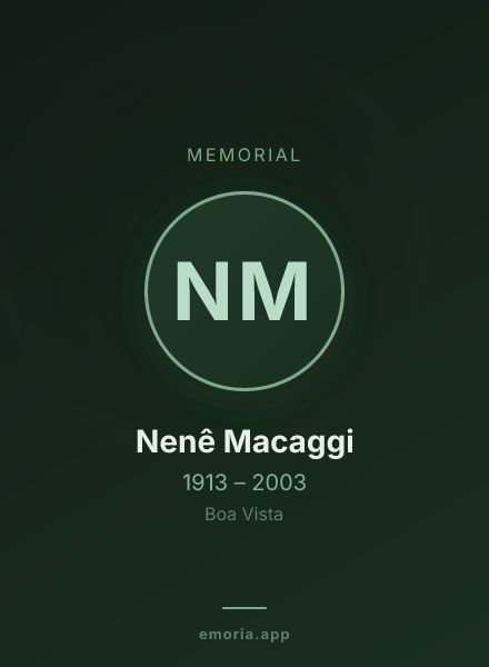 Memorial portrait of Nenê Macaggi