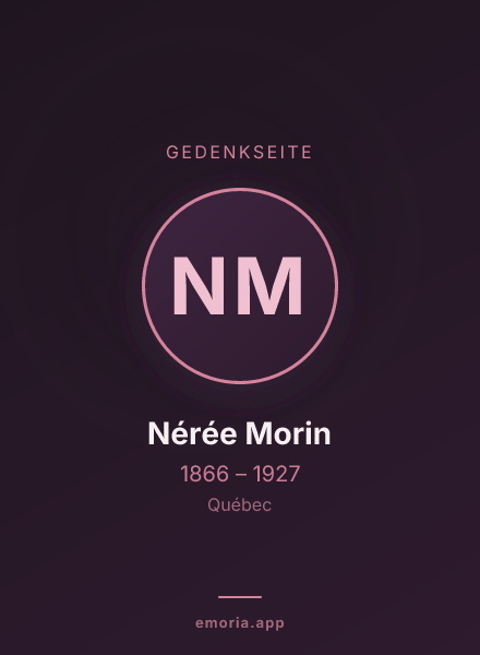 Gedenkportrait von Nérée Morin