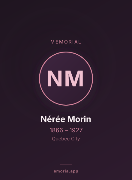 Memorial portrait of Nérée Morin