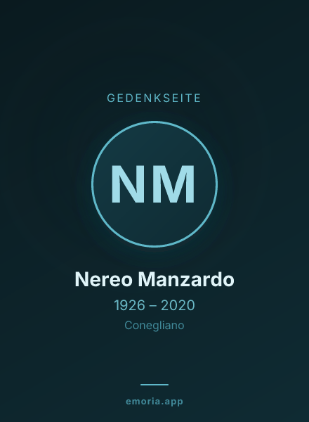 Gedenkportrait von Nereo Manzardo