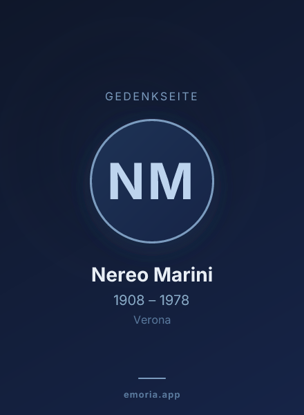 Gedenkportrait von Nereo Marini
