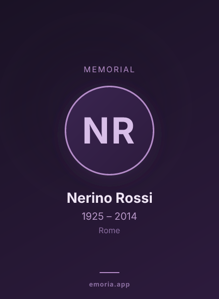 Memorial portrait of Nerino Rossi