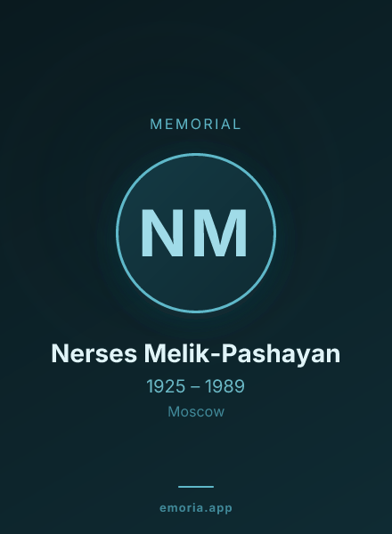 Memorial portrait of Nerses Melik-Pashayan