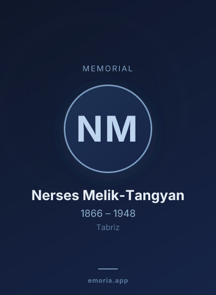 Memorial portrait of Nerses Melik-Tangyan