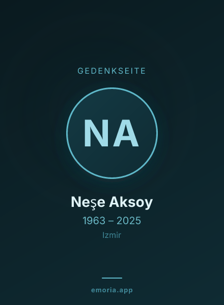 Gedenkportrait von Neşe Aksoy