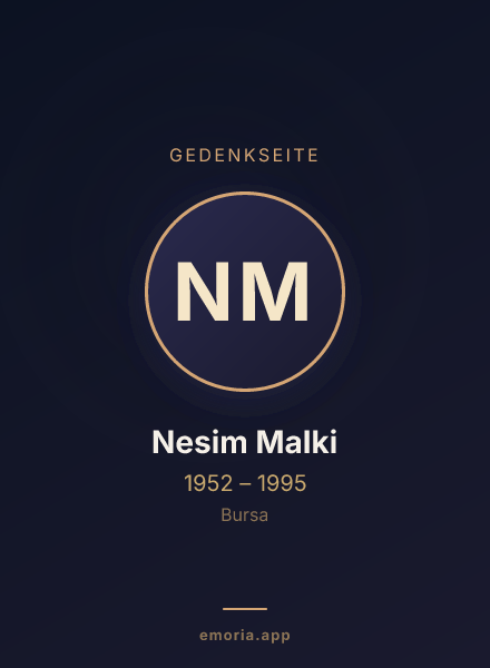 Gedenkportrait von Nesim Malki