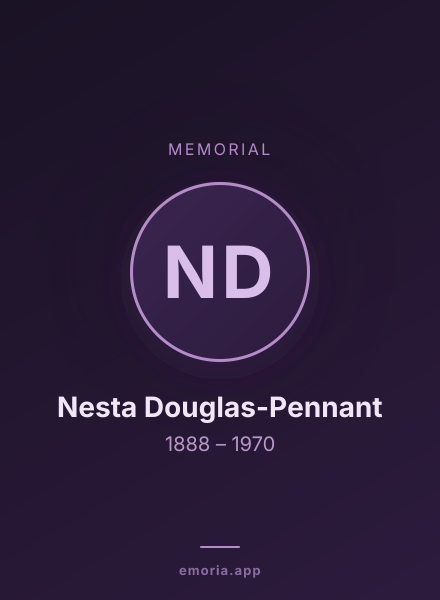 Memorial portrait of Nesta Douglas-Pennant