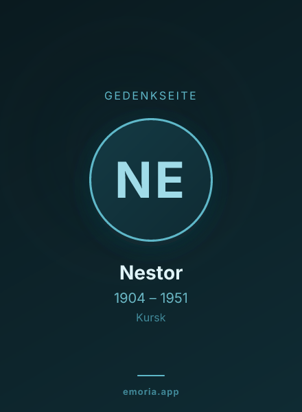 Gedenkportrait von Nestor