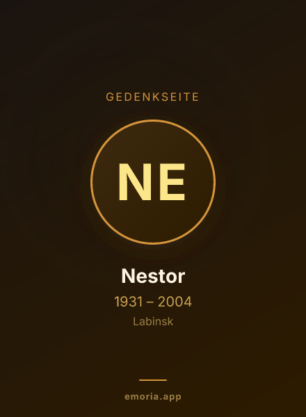 Gedenkportrait von Nestor