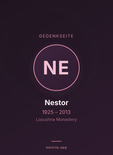 Gedenkportrait von Nestor