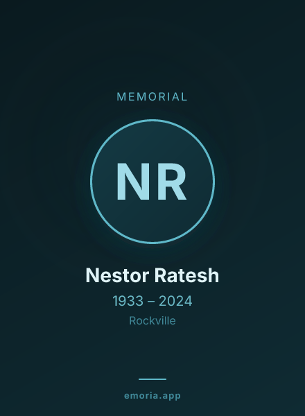 Memorial portrait of Nestor Ratesh